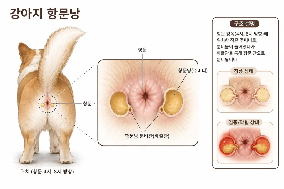 엉덩이에서 피가 났어요 — 콩이와 하루의 항문낭 이야기